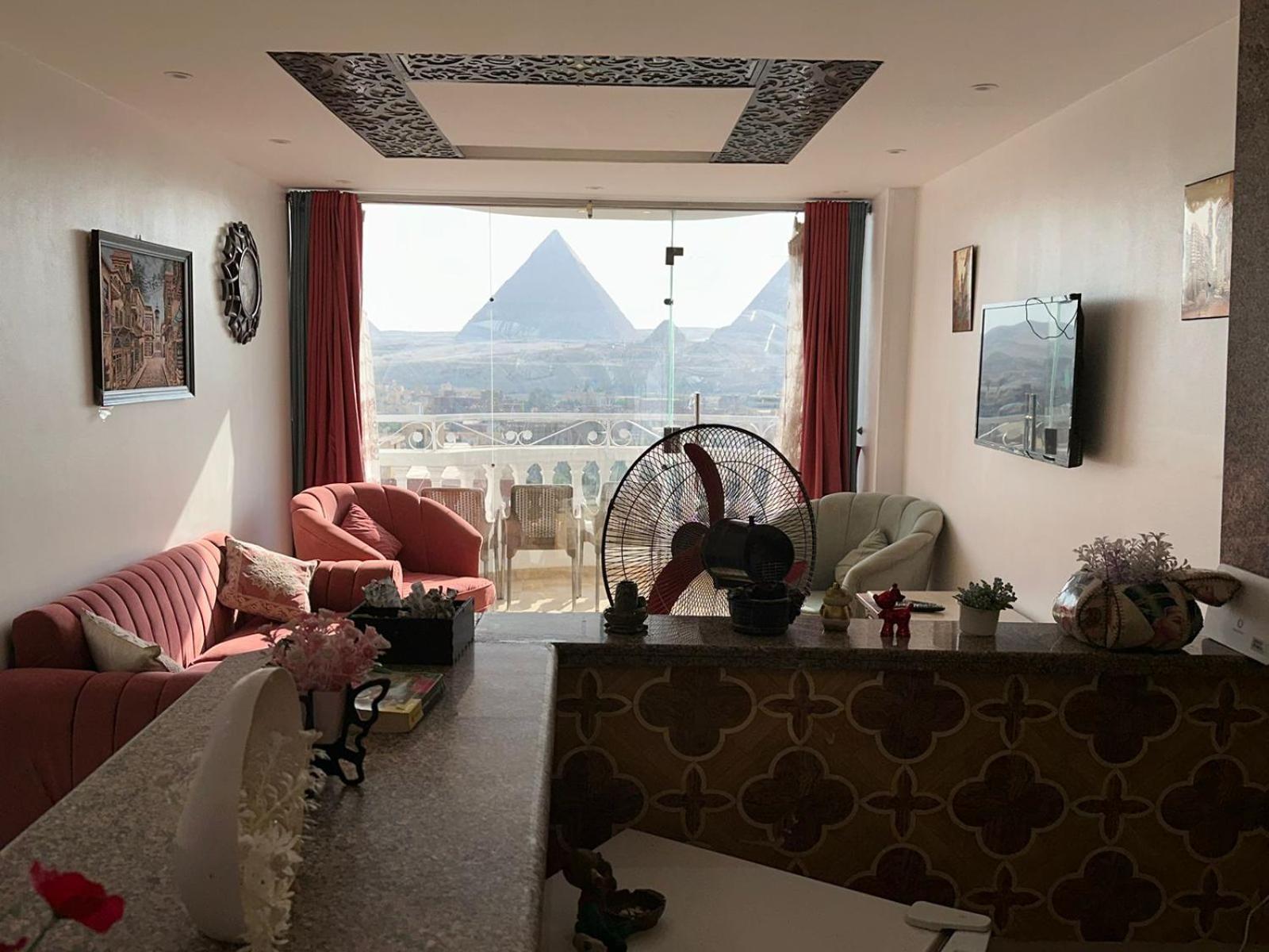 Full Pyramids View Apartment With Balcony For 8 P Kafret el-Gabal 外观 照片
