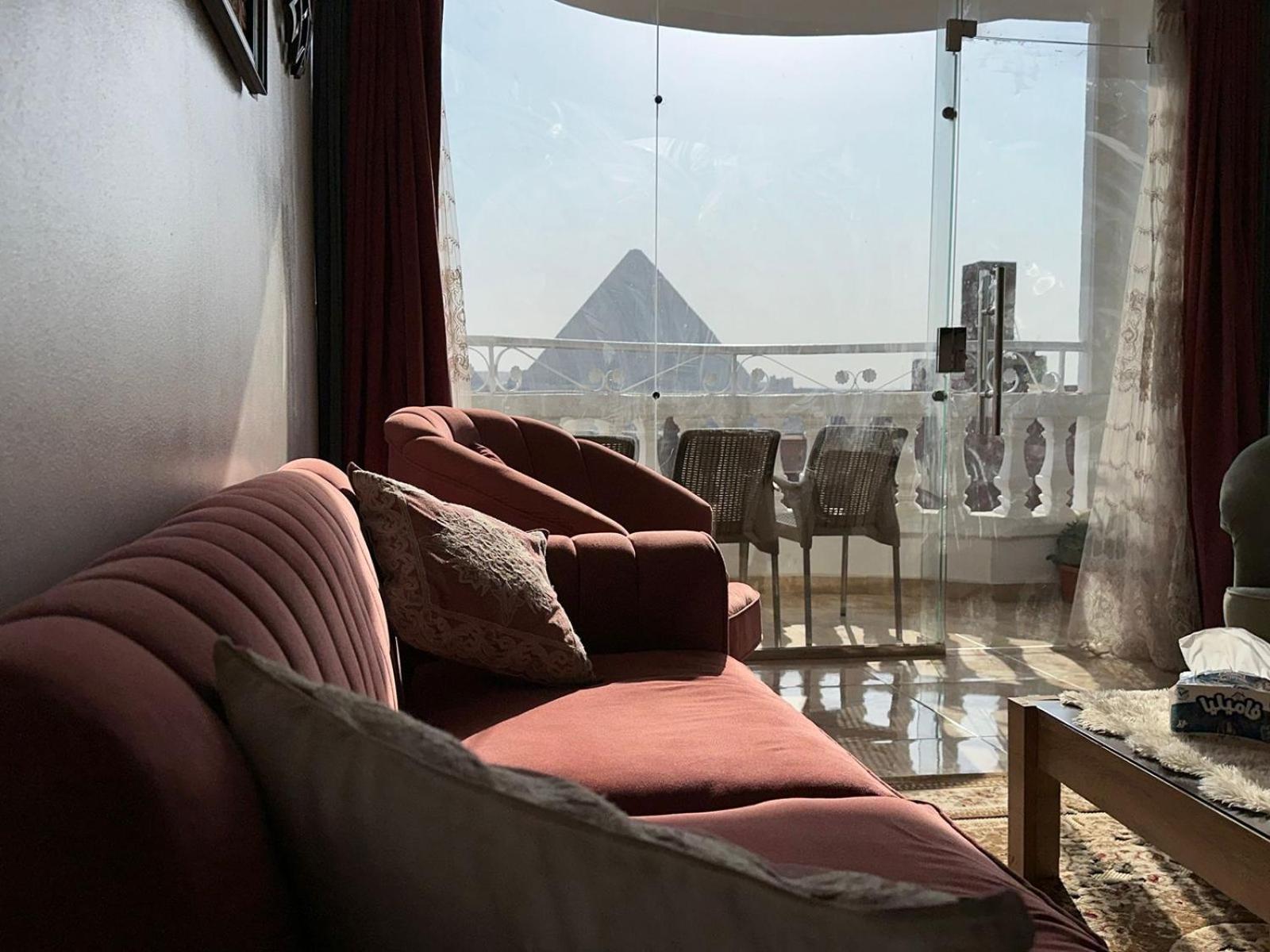 Full Pyramids View Apartment With Balcony For 8 P Kafret el-Gabal 外观 照片